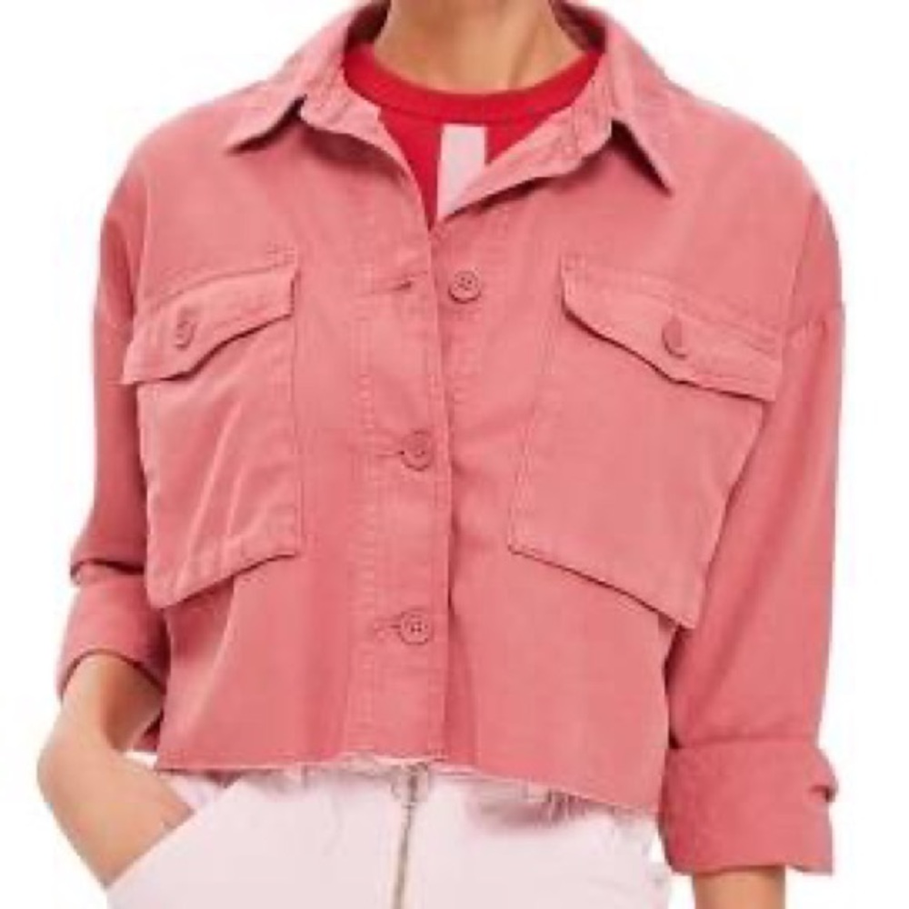 NWT Topshop Cropped Denim Jacket